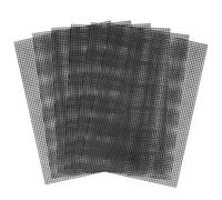 6pcs Plastic Mesh Canvas Sheets, 11.81x7.87 Inch 6CT Plastic Mesh Screen for Embroidery Making Cross Stitch Canvas Mesh Yarn Crafting Tools for DIY Crochet Projects (Black)