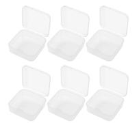 6pcs Plastic Nail Art Boxes for Individual Storage, Convenient to Carry, for Short-term Trip and Doing Nail, Small Jewelry and Beads Organizer