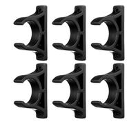 6pcs Plastic Oar Holder Clip for Kayak Paddle Storage and Transport | Modular Detachable Build, Large Stable Base, Thick Metal Tubes, Antislip Rubber Pads, Black Finish