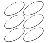 6pcs Plastic Rings for Bar Stool round Base Gasket, Black | Snug Fit on Circular Bases, Textured Plastic Surface, for Pedestal Tables and Kitchen Island Seating