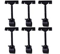 6PCS Plastic Rotatable Commodity Sign Price Tag Label Display Clip Advertising Clip Black