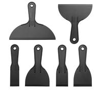 6Pcs Plastic Scraper, Flexible Paint Scraper, Putty Knife Tool Set for Spackling, Patching, Decals, Wallpaper, Remover Sticker, Car Painting Scrapers