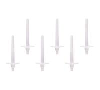 6pcs Plastic Sewing Machine Bobbin Winder Spool Pin for Embroidery | White 4mm Inner Diameter, Easy Install Replacement Part, Smooth Feeding for Home Sewing Rooms and Beginners