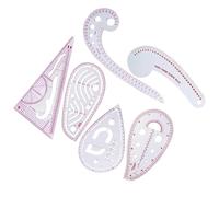 6pcs Plastic Sewing Ruler Set, Six Piece Hollow Design Pattern Guide