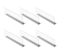 6pcs Plastic Shelf Divider Supermarket Commodity L Shaped Side Baffle