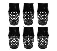 6PCS Plastic Snooker Basket, Durable Billiard Ball Storage Pocket, Hanging Under Table Design for Home and Pool Hall Use, Set of 6 Web Pockets in 3 Sizes (24CM)