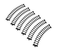 6pcs Plastic Train Track Connector Pieces for Model Railway Sets Black