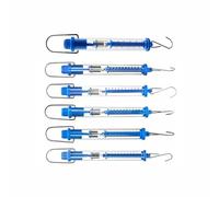 6Pcs Plastic Tubular Spring Scale, Spring Scale with Hook G/N Capacity Transparent Plastic Body Cylinder Tubular Dynamometer Laboratory Balance for Home School (1N+5N+10N+20N+25N+30N)