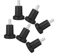 6pcs Plug-in Chair Leveler Fixed Feet for Office Chairs, Black