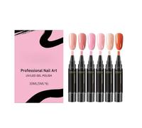 6PCS Polish Nail Polish Pens, Gel Nail Polish Pen Set, Long Lasting Beauty Tool, Easy Apply, Salon Manicure Kit For Girls And Ladies Home and Party