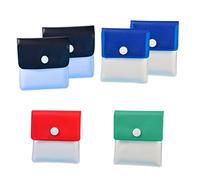 6pcs Portable Pocket Ashtray Pouch Reusable PVC Ash Bag Coin Purse for Car/Home 7.8x8cm