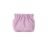 6PCS Portable Pouch - Corduroy Elastic Storage Bag Hair Tie Organizer Pocket Makeup Bag Mini Cosmetic Travel Makeup Squeeze Top Coin Purse, Purple, 1