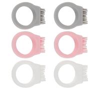 6pcs Portable Silicone Thumb Ring Toothbrush for Hiking Travel Compact