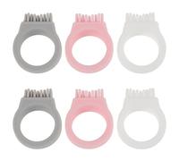 6pcs Portable Silicone Thumb Toothbrush for Hikers, Compact Grip