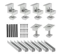 6Pcs Portable Sturdy Aluminum Solars Panel Brackets Accessory for Easy Installation On Flat Pitched Cement Tile Roofs Pitched Roof Solars Brackets