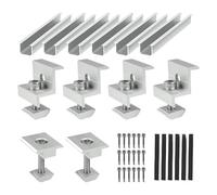 6Pcs Portable Sturdy Aluminum Solars Panel Brackets Accessory for Easy Installation On Flat Pitched Cement Roofs Aluminum Alloy Solars Mounts