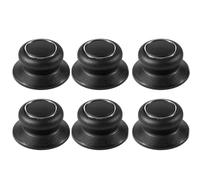6PCS Pot Lid Replacement Knob,Black Pot Lid Knob,Universal Pan Holding Handle,Heat-Resistant Bakelite with Black Base for Various Lids