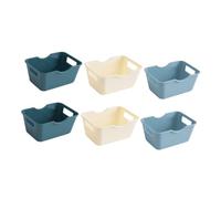 6pcs Pp Cosmetic Box Desktop Organizing Case Home Storage | Back to School, Dormitory and Household Use, Good Sealing for Small Ornaments and School Supplies