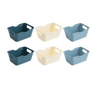 6pcs Pp Desktop Storage Box Cosmetic Organizer for Home Use | Back to School Decor, Household and Dormitory Storage, Smooth Polishing, Good Sealing