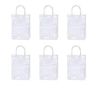 6pcs Practical Clear Tote Bag Exquisite Plastic Tote Bags PVC Tote Bag- Retail Store Accessories