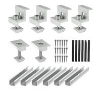 6Pcs Practical Solars Panel Brackets Set Suitable for Flat Roofs Pitched Cement Tile Boats Yachts Pitched Roof Solars Brackets