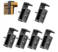 6PCS Practical Wardrobe Cabinet Board Clip,Closing Fixed Clip Tools,for 15 20mm Wardrobe,Removable Drawer Front Stay Clamps Attachment,Secures Boards Clips for Home, Office Wardrobes and Closet Doors