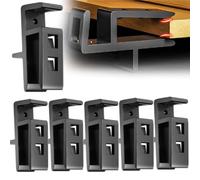 6Pcs Practical Wardrobe Cabinet Board Clip, Universal Closing Fixed Clip Tools for 15-20mm Wardrobe,DIY Removable Drawer Front Stay Clamps Attachment,for Home, Office Wardrobes and Closet Doors