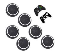 6Pcs Premium Silicone Thumb Stick Grips Caps- Controller Grips,Controller Thumb Grips,Joystick Controller Performance Replacement Compatible with PS5 PS4 PS3 Xbox One 360 Controller Grip(Black