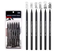 6PCS Professional Charcoal Pencils for Artists - Premium Charcoal Pencil Set, Ideal for Rich Shading, Drawing, Art Projects and DIY Sketching(HB, 2B, 4B, 6B, 8B, EE)