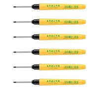 6Pcs Professional Long Nose Marking Pen Quick Dry for Construction Drill Hole Projects Industrial Markers