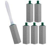 6Pcs Pumice Stone for Toilet Bowl Cleaning, Scouring Stick Remove Toilets Bowl Hard Water Rings, Toilet Cleaner Limescale Remover, Calcium Buildup and Rust for Cleaning Toilets, Bathroom, Pool(grey)