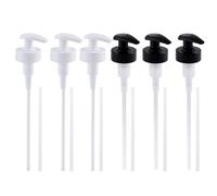 6Pcs Pump Dispenser, Soap Dispenser Pump, White and Black 3.4 cm Wide-Mouth Shampoo Pump Suitable for Salon, Kitchen, and Commercial Use
