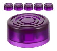 6pcs Purple Plastic Guitar Pedal Caps for Beginners, Easy Install | Footswitch Toppers for Guitar Effect Pedal, Good Protection and Simple Storage, Single-piece Accessory