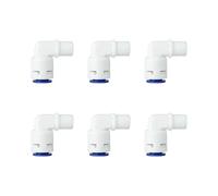 6PCS Push to Connect One Way Check Valves, Quick Connect Fittings for Water Purifiers, Drinking Water Machine Pipes (1/4" to 1/4" Elbow)