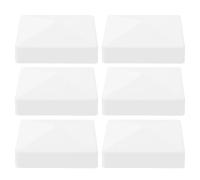 6pcs PVC Pyramid Post Caps 3.5 Inch Square Topper | White Decorative Finish, American and European Style, Aging Resistant Post-top Protection, for Homeowners and Property