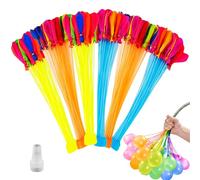 6PCS Quick-Fill Water Balloons with Hose Nozzle, Water for Kids, Reusable, Summer Toys for Outdoor Games, Pool Parties, Family Fun