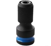 6pcs Quick Release Hex Converter Set For 1/4 3/8 1/2 Inch Square Drive To 1/4 Inch Hex Shank Bit Socket Adapter Metal Tool Kit Blue And Black Finish For Impact Driver Drilling Projects