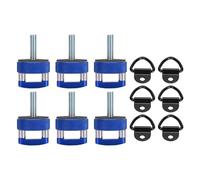 6pcs Quick Removal Thumb Screw Steel Billet Aluminum D Ring Hardtop Bolts for Wrangler JK JT 2007-2018 (Blue)