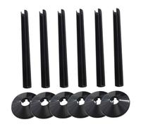 6PCS Radiator Pipe Covers Plastic Black Radiator Cover 0.6x7.9 Inch Anthracite Radiator Pipe Covers with Radiator Pipe Collars Easy to Install Large Radiator Cover(Black)