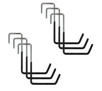 6Pcs Rafter Hooks, Heavy Duty Bike Hangers for Garage, S Hooks for Hanging Plants, Ladders, Bikes, Ropes (Black)