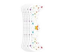 6PCS Rainbow Butterfly Face & Body Stickers for Parties, Sensitive Skin Safe & Photo Shoots Rainbow Butterfly Face Stickers