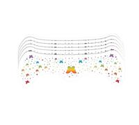 6PCS Rainbow Makeup Decorations Perfect for Costumes and Special Occasions Rainbow Butterfly Face Stickers