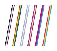 6pcs Rainbow Ribbon Polyester Headdress Ribbon for Party Craft Making