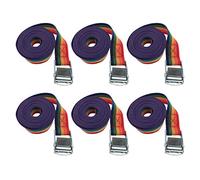 6pcs Ratchet Straps Tie Down, Luggage Straps Adjustable, Ties Heavy Duty, Cam Buckle Tensioning Belts, Lifting and Moving Tool Tethers, for Cargo Luggage Bike Roof Rack (25mm*2m, rainbow colors)