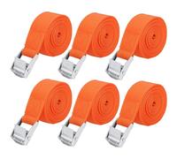 6Pcs Ratchet Tie Down Straps, 1m x 25mm Heavy Duty Lashing Straps, Adjustable Black Bike Rack Straps Tensioning Belts with Quick Release Cam Bukle for Vans,Motorcycle,Trucks,Trailer,Luggage,Cargo