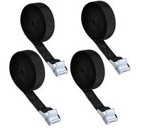 6Pcs Ratchet Tie Down Straps, 2m x 25mm Heavy Duty Lashing Straps, Adjustable Retaining Cargo Tension Belt with Quick Release Cam Bukle for Bike, Trucks, Cargo, Motorcycle, Trailer, Luggage