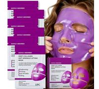 6PCS Real Collagen Face Mask Korean Skincare: Deep Moisturizing Mask,Sheet Mask for Deep Hydration Anti-Wrinkle & Pore Minimizing, Hyaluronic Acid & Rose Extract, Glow like Glass Skin