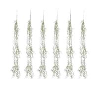 6pcs Realistic Artificial Wall Moss Decor, Ready to Hang Light Green | Plastic Greenery, Modern Simple Style, Photo Wall Frames, DIY Craft Projects, Living Room Shelf Edge Accent