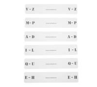 6pcs Record Organizer Index Card a Z Acrylic Horizontal Divider | Classification, Six-piece Set, for Cabinet, Closet, and Drawer Storage, Letter Sorting