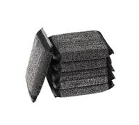 6pcs Rectangle Stainless Steel Sponge, Household Rectangle Absorbent Thickened Pot Scrub, Thickened Non-Scratch Scrub Sponge Pads(black)
